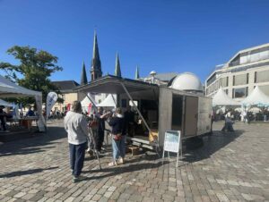 Tiny Observatory at a market place during day